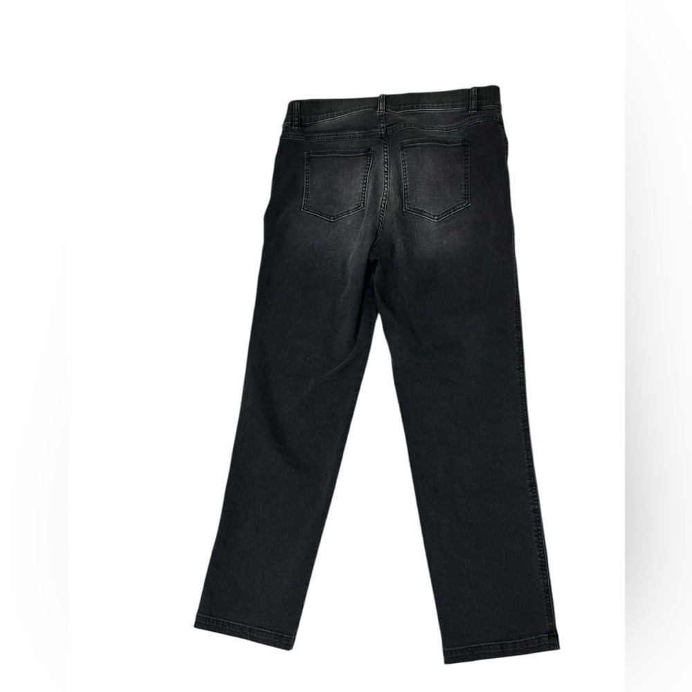 SPANX Jeans Straight Leg Vintage Black Pull On Shape Wear Size Large - Picture 2 of 11